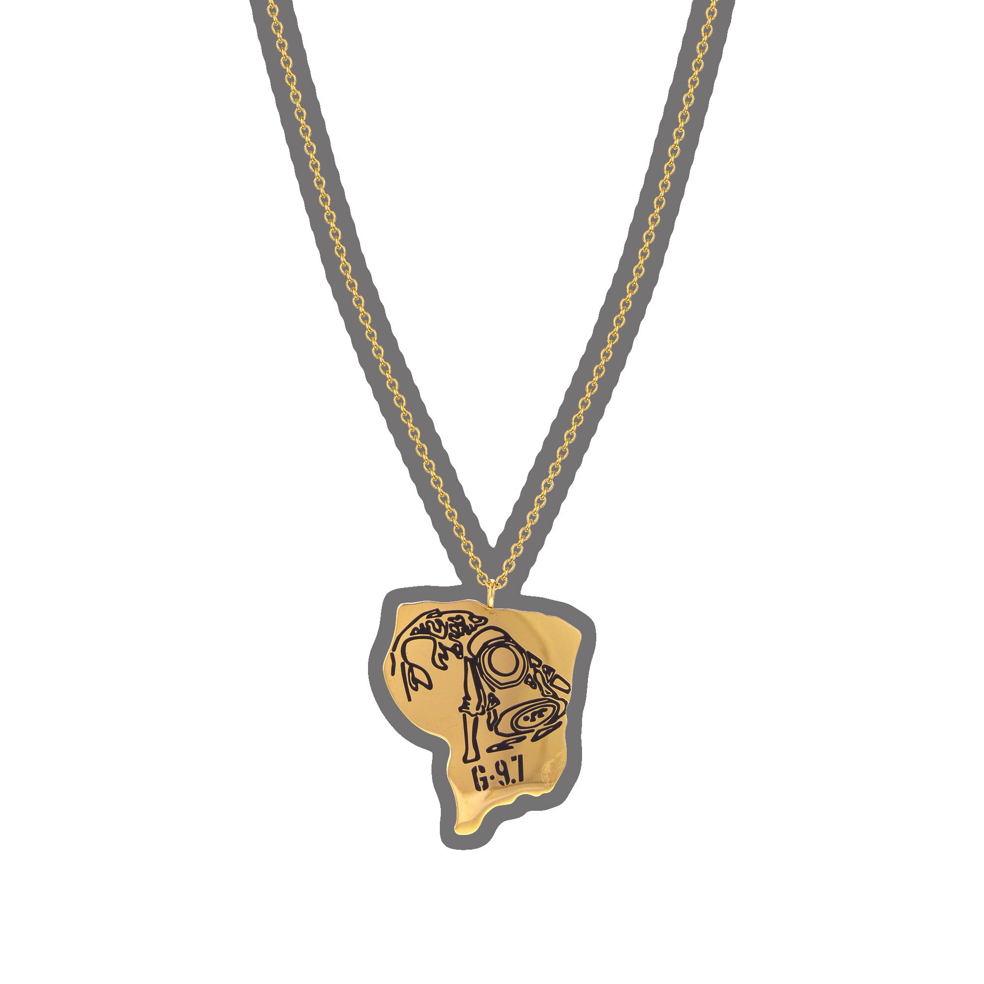 Pendentif Carte De La Guyane En Or Jaune 18K 0.35g - Neuf Avec étiquettes, Marque Dolly-Bijoux