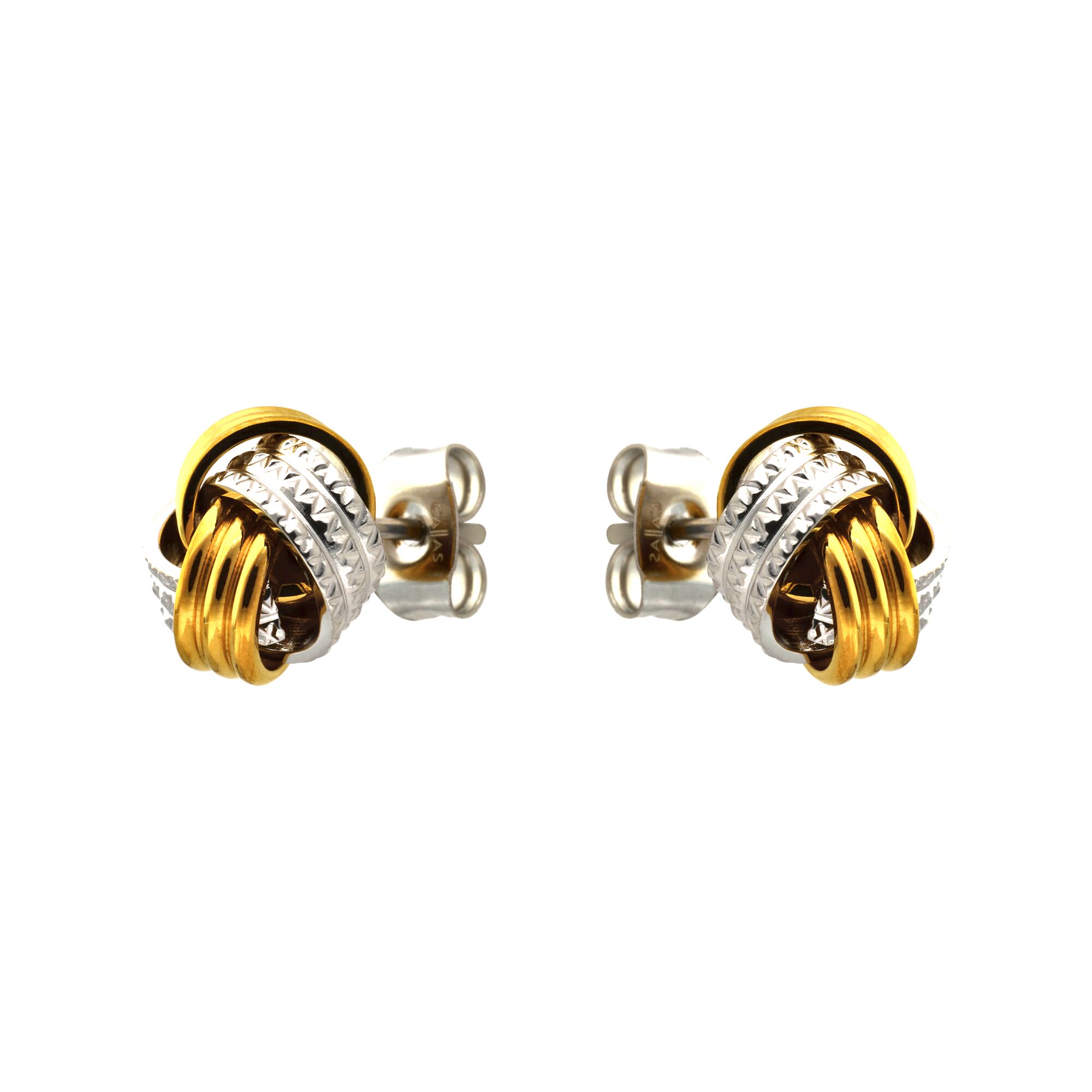 BO CALLAS ACIER BIC NOEUD LISSE ET GODRONE 10MM