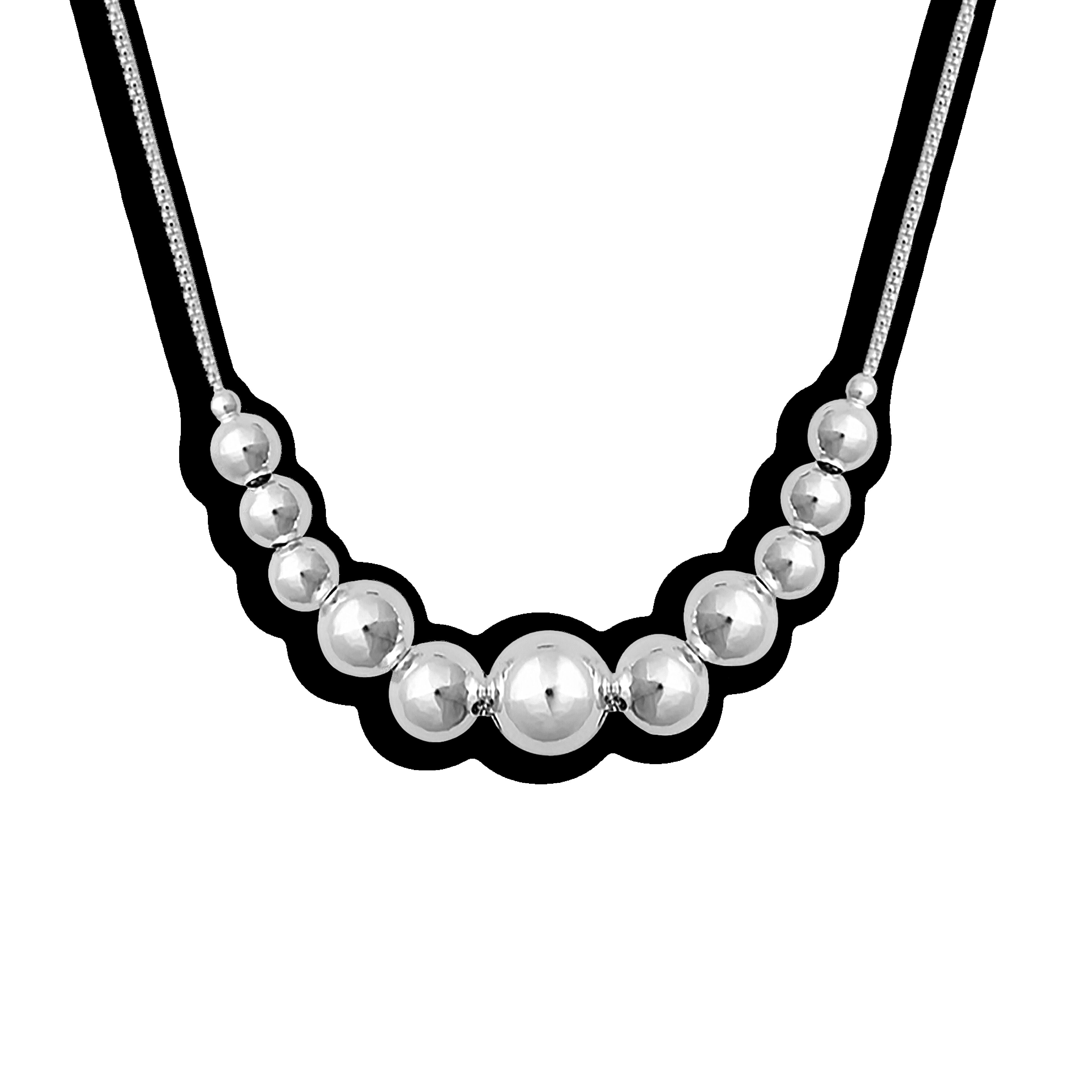Collier Chaîne Boule En Argent Sterling 925 - 45 Cm, 3 Mm, Fermoir Mousqueton, Pour Femmes - 10