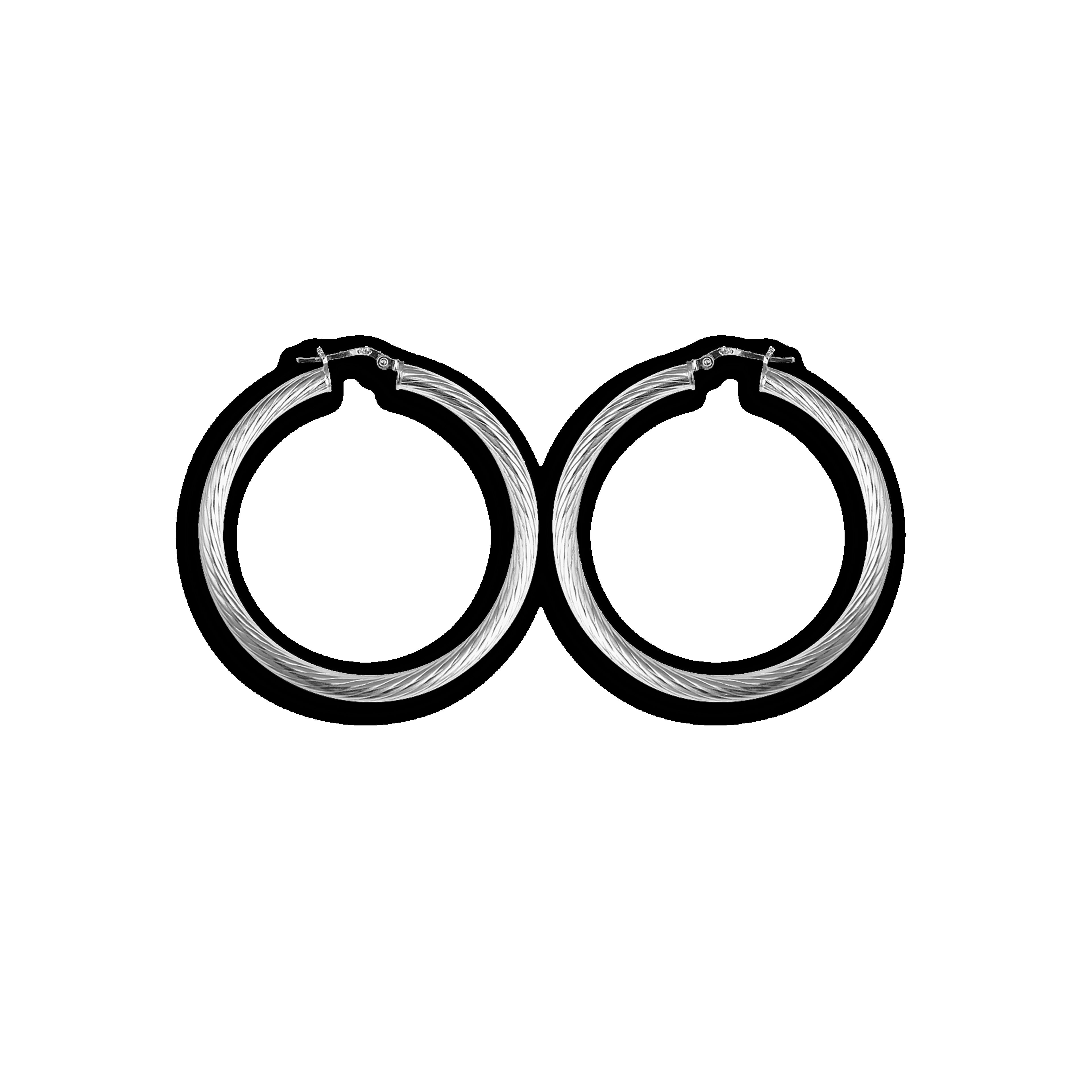 Boucles D'oreilles Créoles Torsadées En Argent 925 Avec Zircone – Design Or Rose Hypoallergénique, élégant Et Vintage Pour Femme