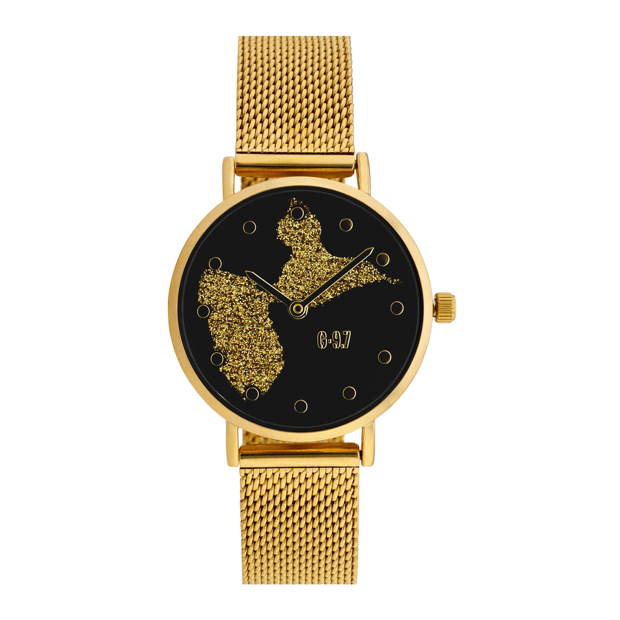 VERRE MONTRE ROND 21.8 mm BAGUE DOREE ETANCHE