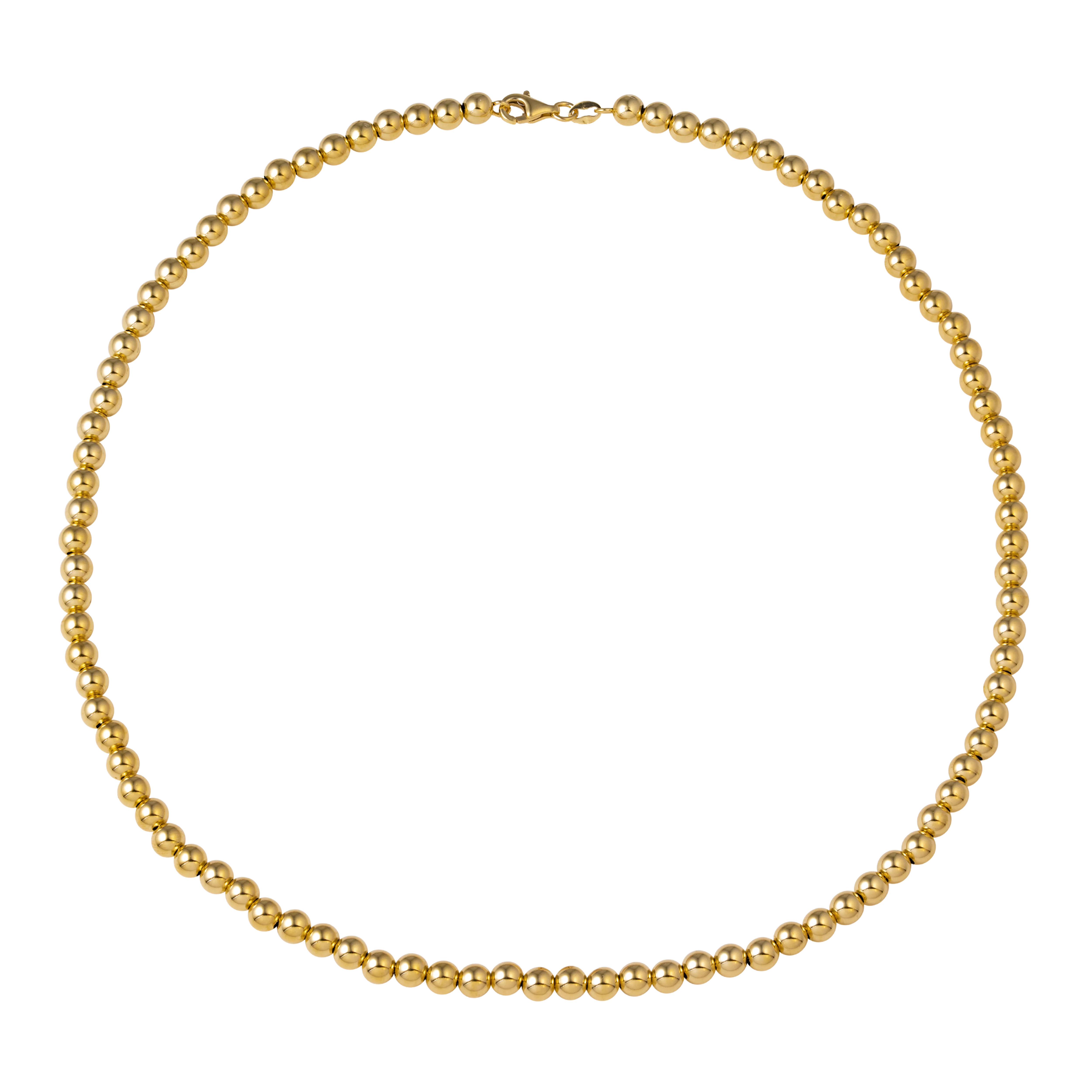 Collier Boules En Or 18 Carats (750/1000) - Poids 6.08g - Poinçon Tête D'aigle - Occasion