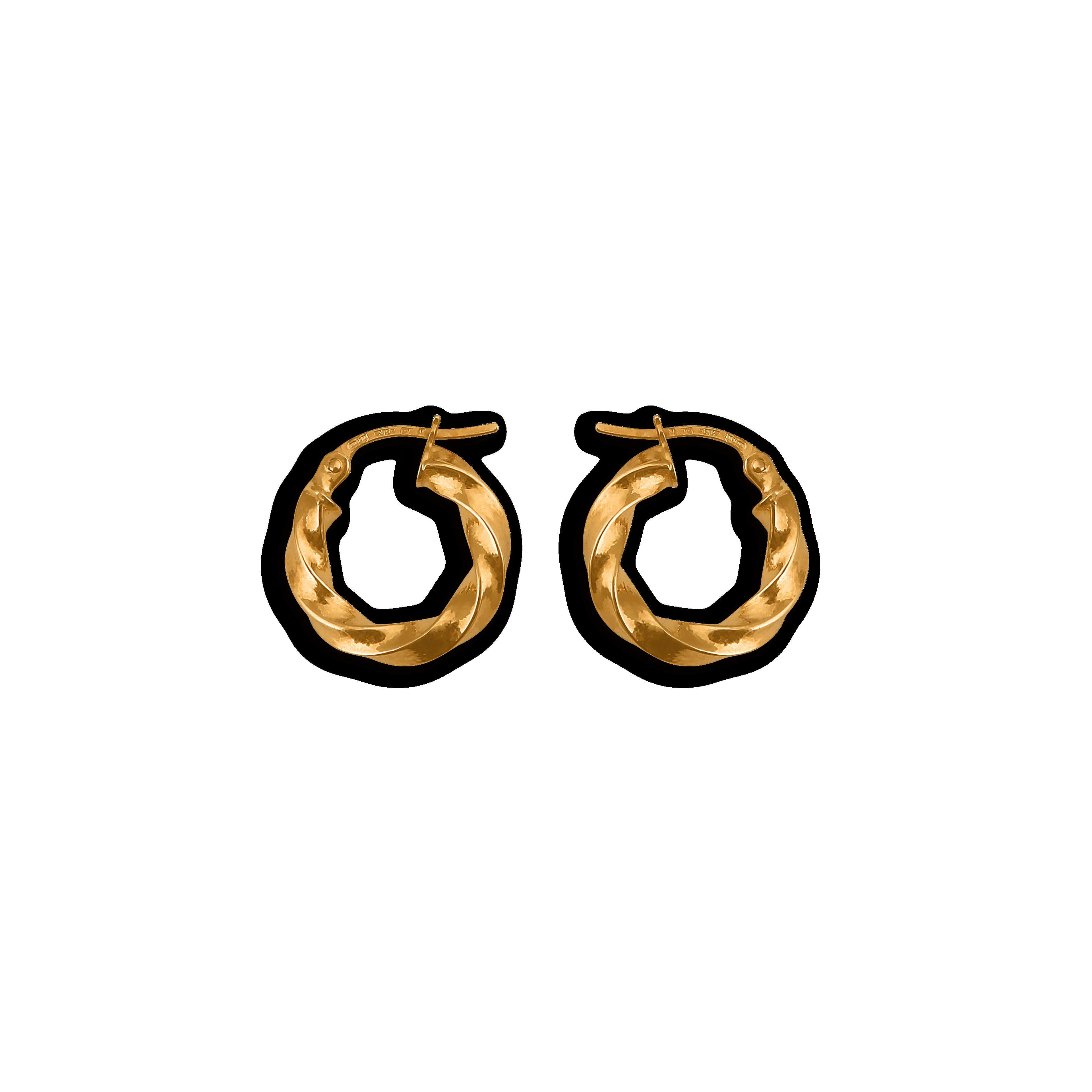 créoles or 9 carats torsadées 15mm 3mm | Créolissime
