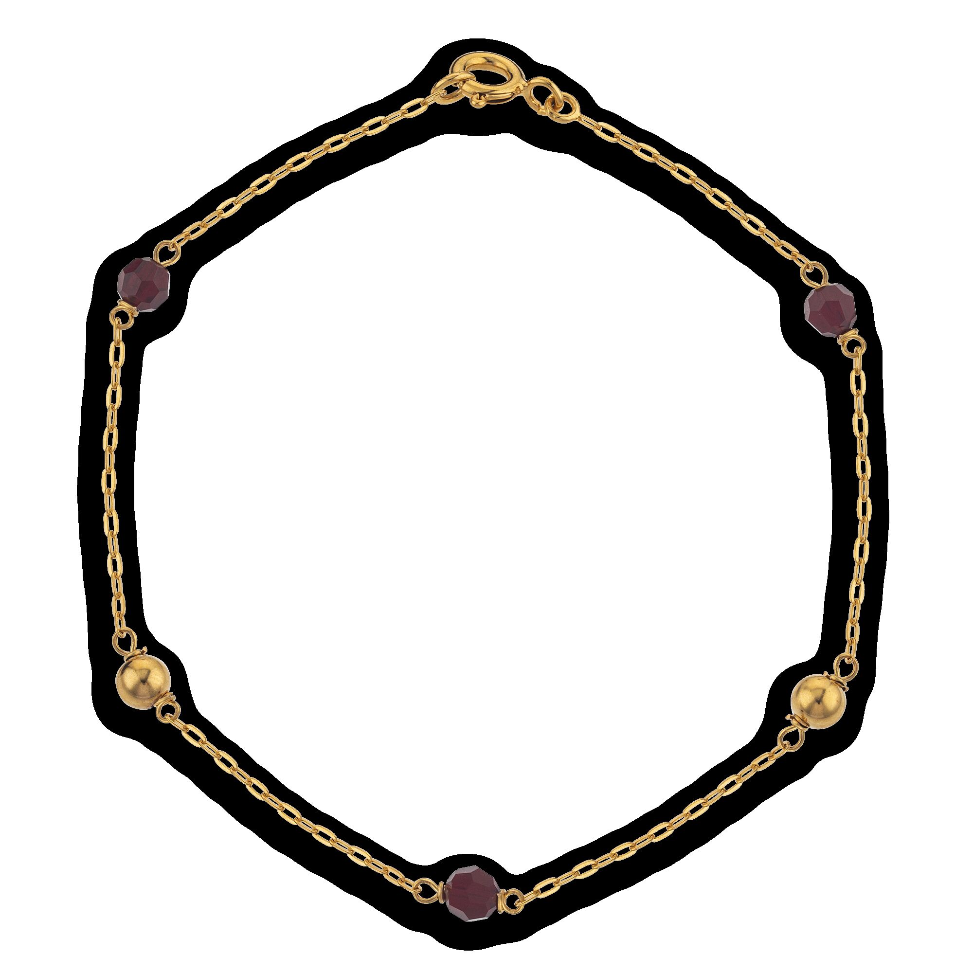 Bracelet Moderne Maille Ronde Avec Pendentif Fleur Et Cristaux - Or - Occasion