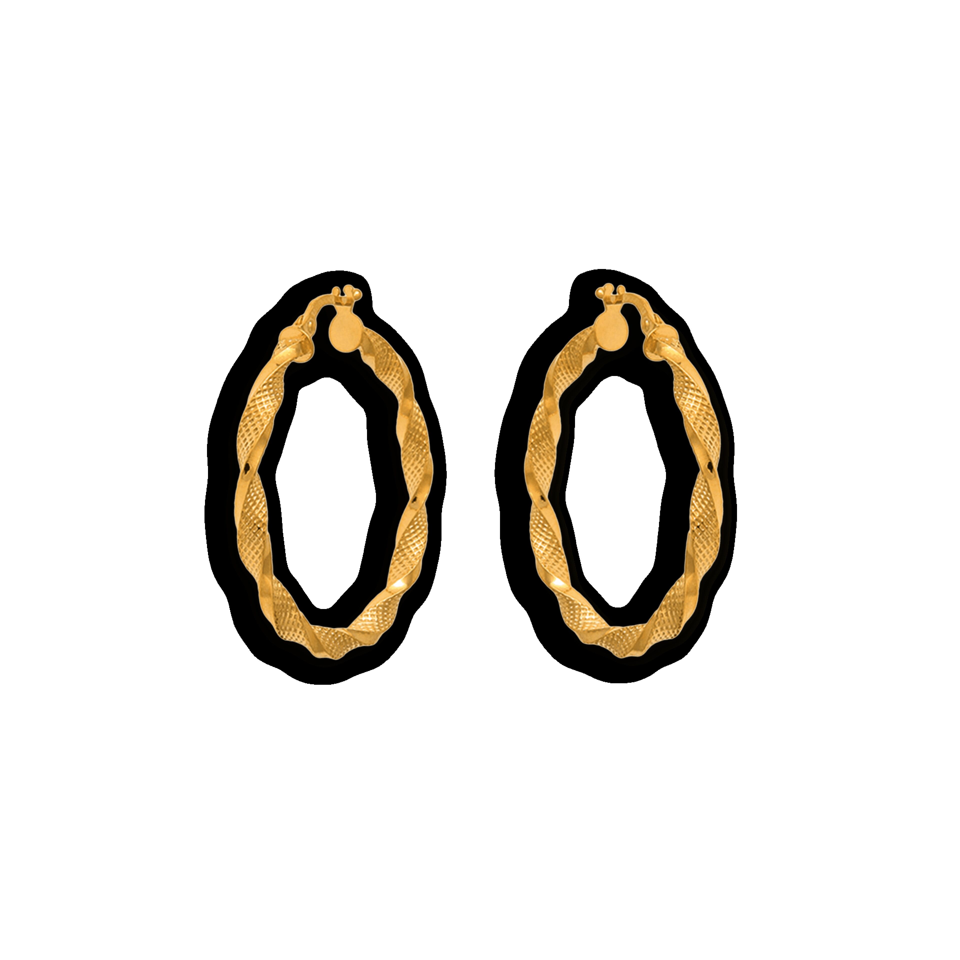 créoles or 9 carats torsadées 30mm 3mm | Créolissime