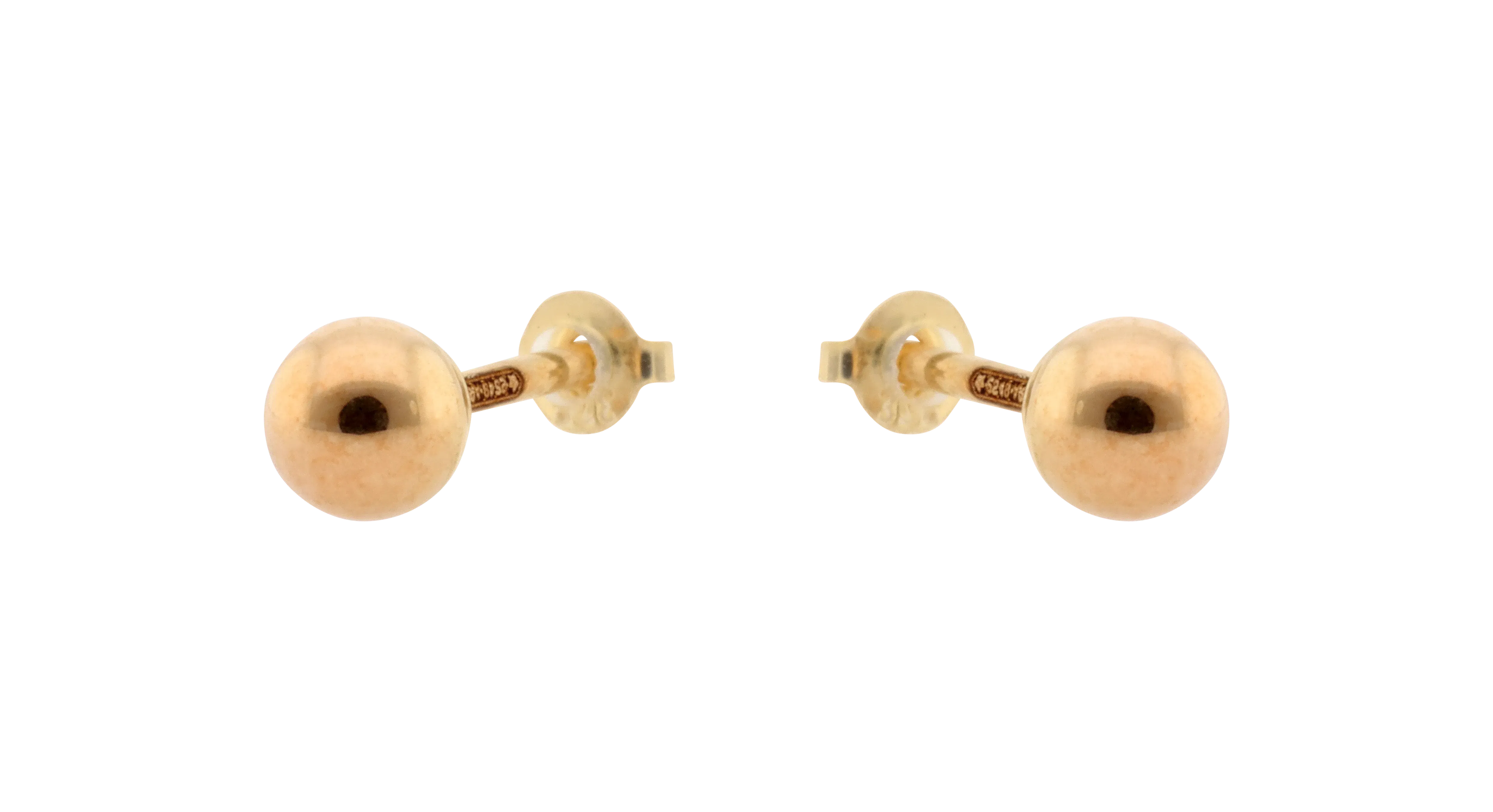 BOUCLE D'OREILLE BOULE LISSE 3MM POUSSETTES SILICONE