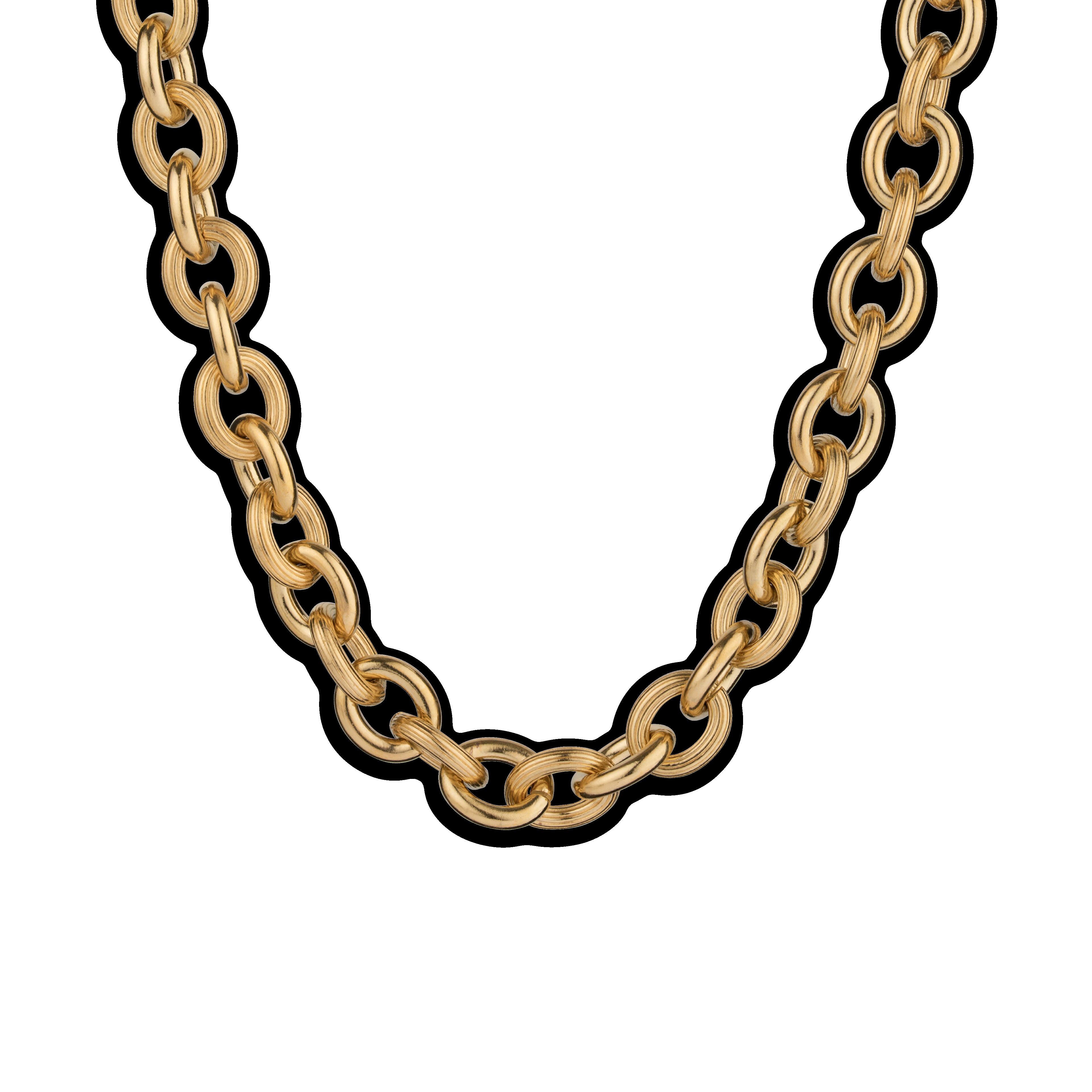 Collier plaqué or maille forçat antillais 50cm Créolissime