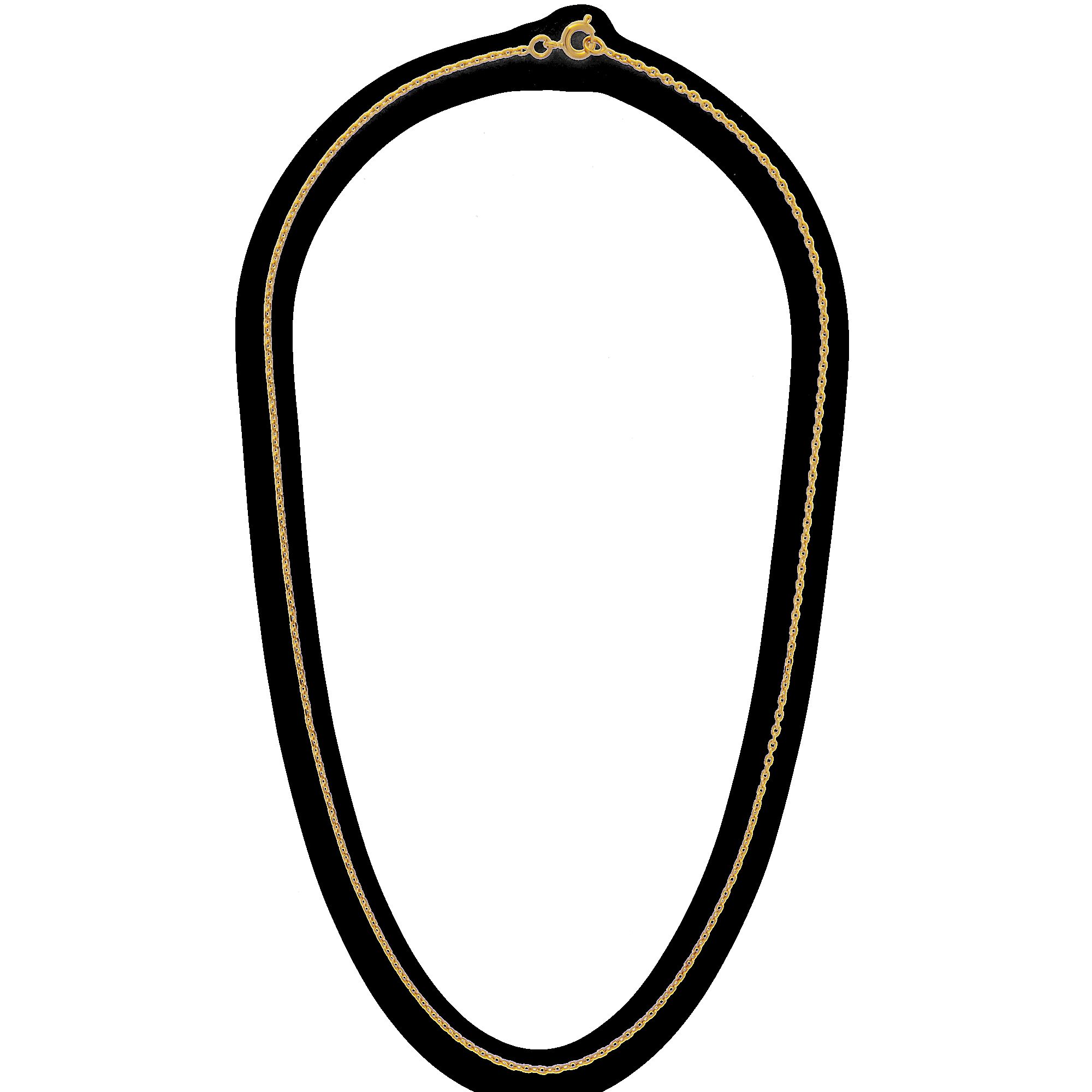 Collier Chaîne Plaqué Or Maille Forçat Limé 1.6mm 45cm