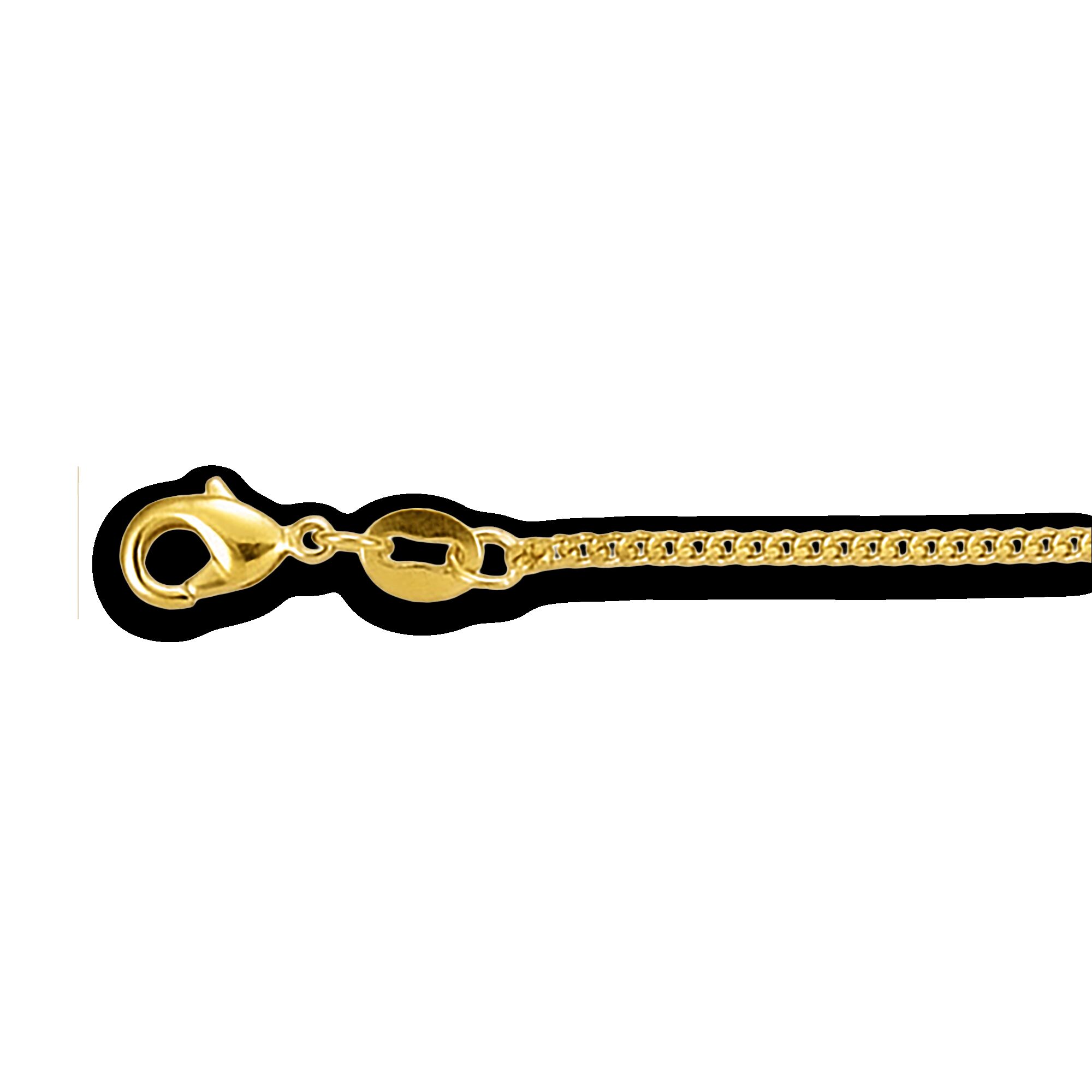 Chaîne Gourmette En Laiton Doré - Longueur 45 Cm, Largeur 4 Mm, Motifs Décoratifs - Neuve Dans Son Emballage, Pour Femme Ou Homme