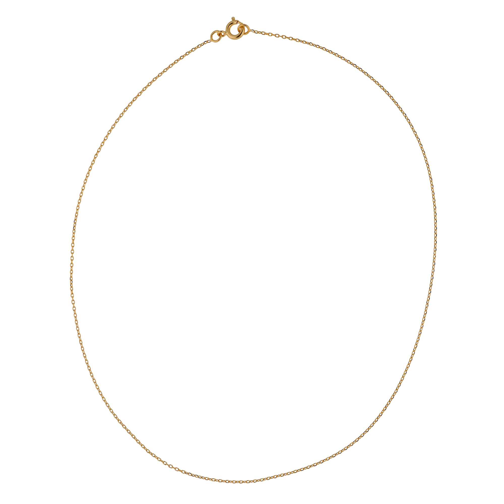 Collier Chaîne Plaqué Or Maille Forçat Limé 1.1mm 40cm