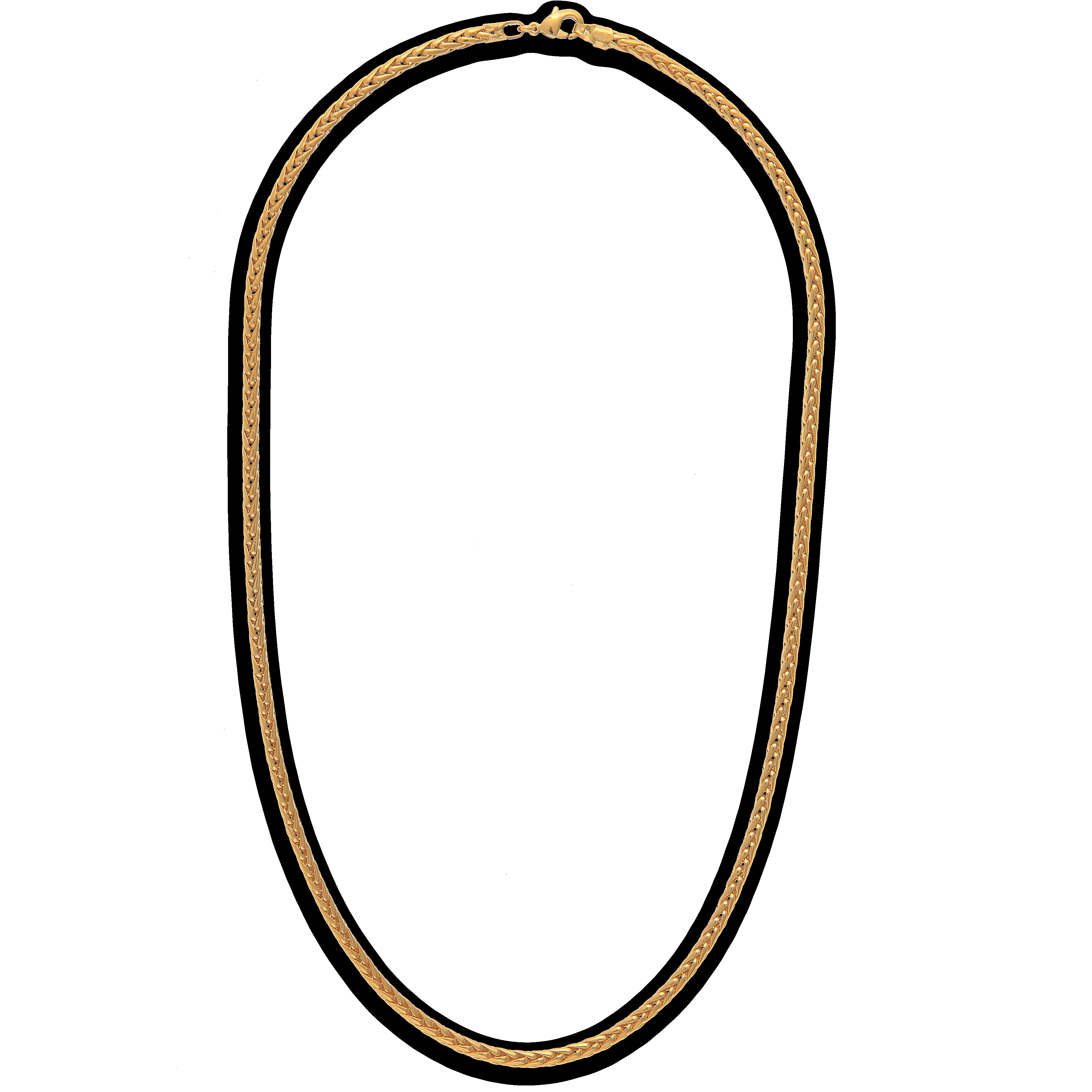 Collier Plaqué Or Maille Palmier 3mm 45cm